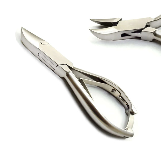 Nail Side Cutter Plain Handle Curved End 14cm